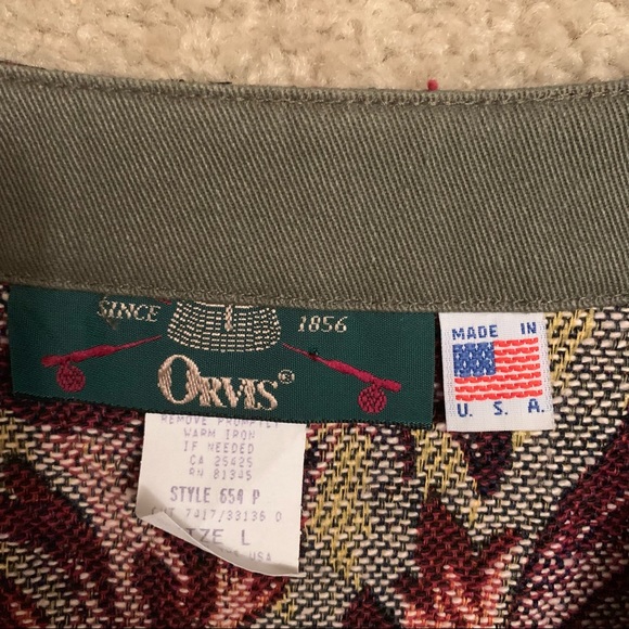 Vintage Orvis Fruit Motif Embroidered Button Vest Waistcoat - Picture 2 of 6